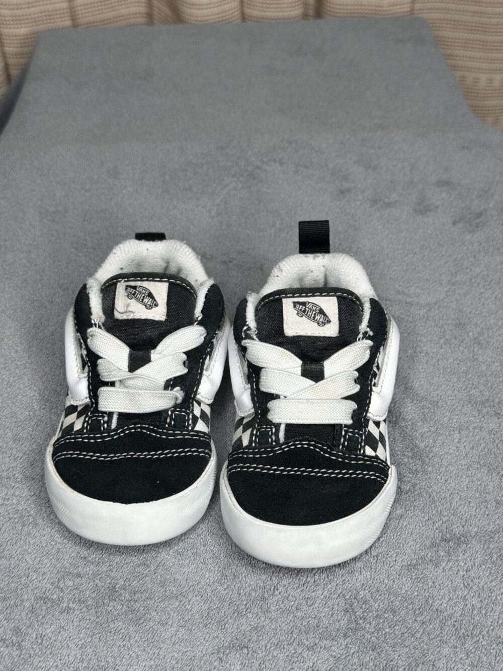 Vans Kids Black and White Checkerboard Sneakers